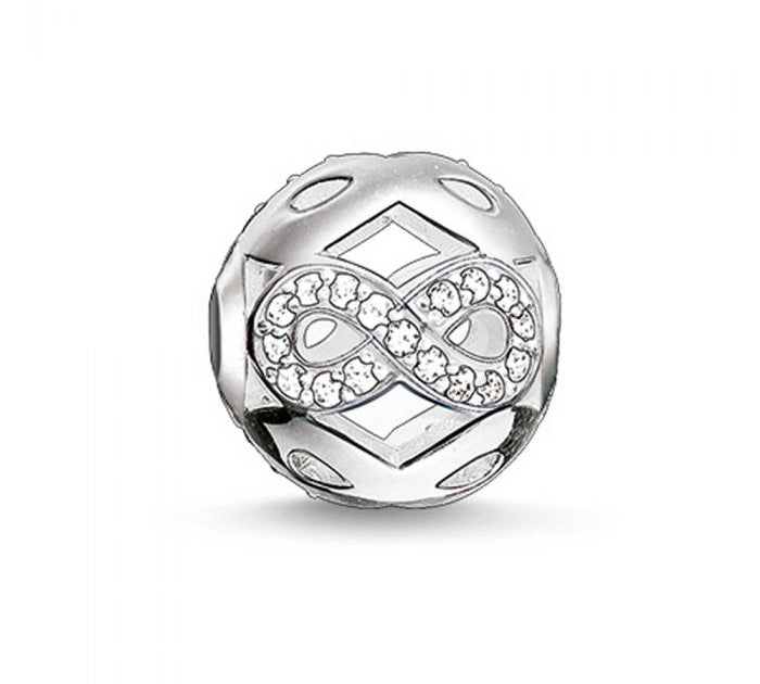 Thomas Sabo Silver White Cubic Zirconia Infinity Karma Bead