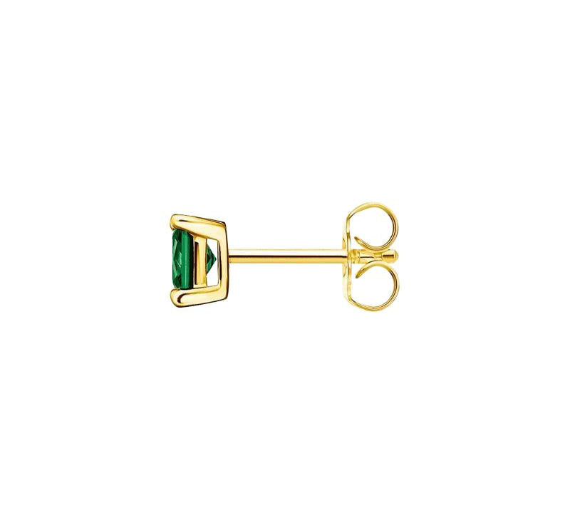 Thomas Sabo Single Ear Stud With Green Stone Gold