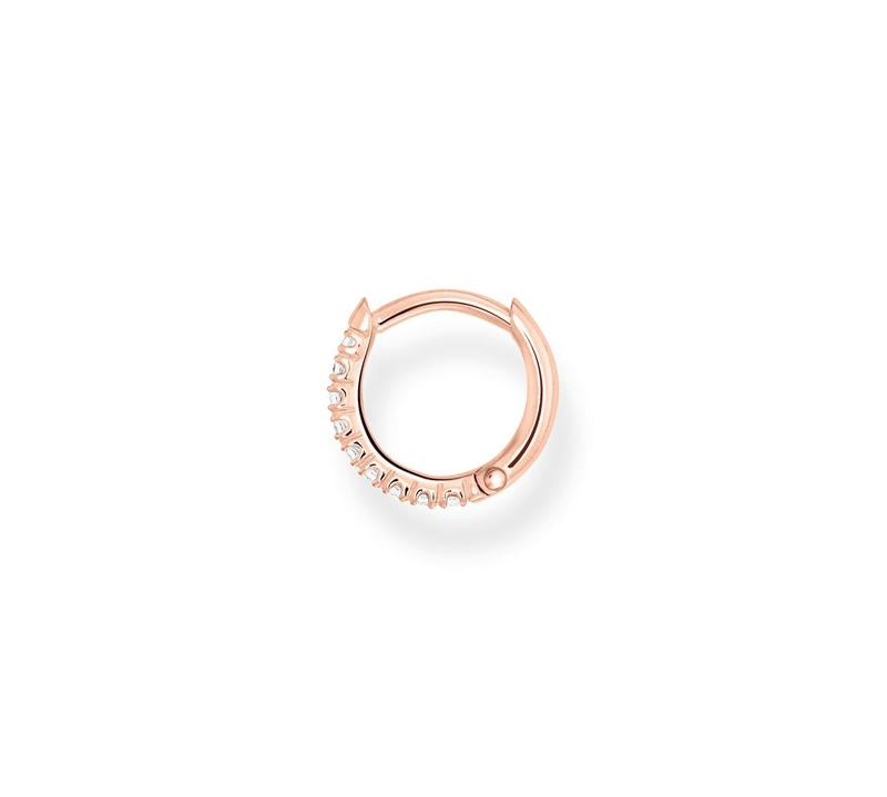 Thomas Sabo Single hoop earring white Stones rose gold