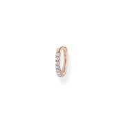 Thomas Sabo Single hoop earring white Stones rose gold