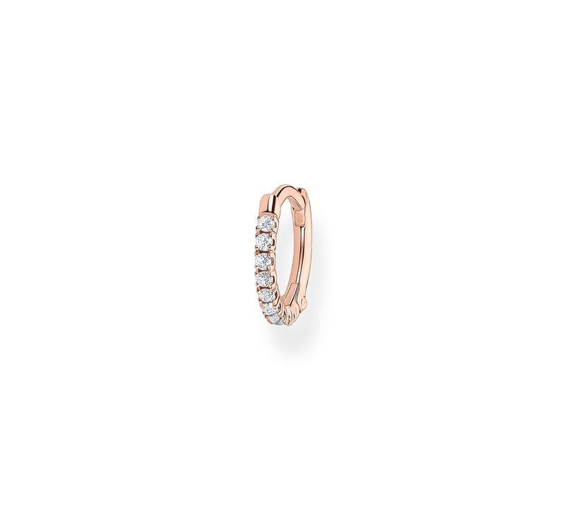 Thomas Sabo Single hoop earring white Stones rose gold