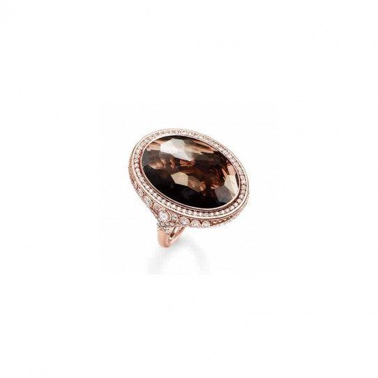 Smokey Quartz Rose Gold Ring