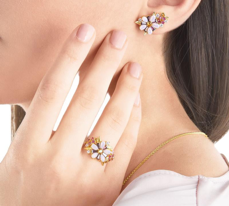 Thomas Sabo Sterling Gold Black Zirconia Ring