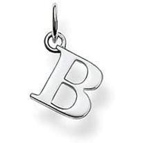 Sterling Silver Letter B Pendant Charm