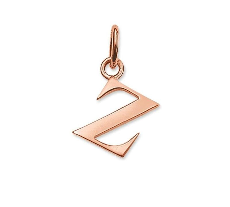 Thomas Sabo Sterling Silver Rose Gold Plated Letter Z