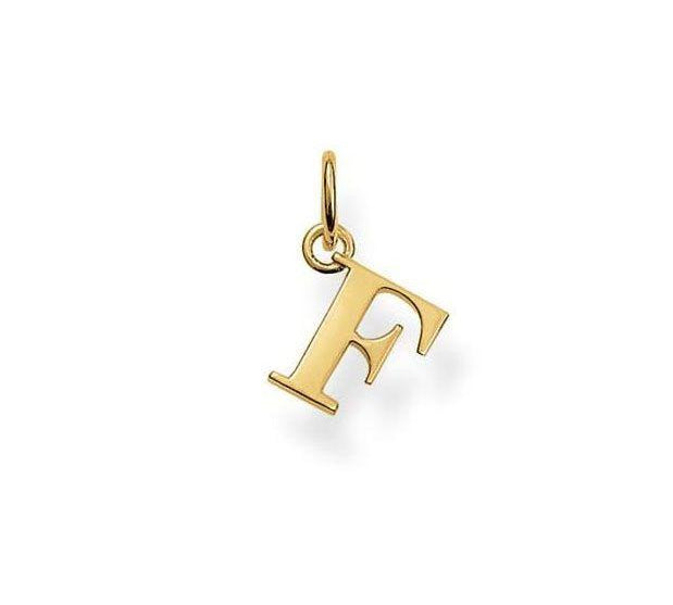 Thomas Sabo Yellow Gold Plated Letter F Pendant