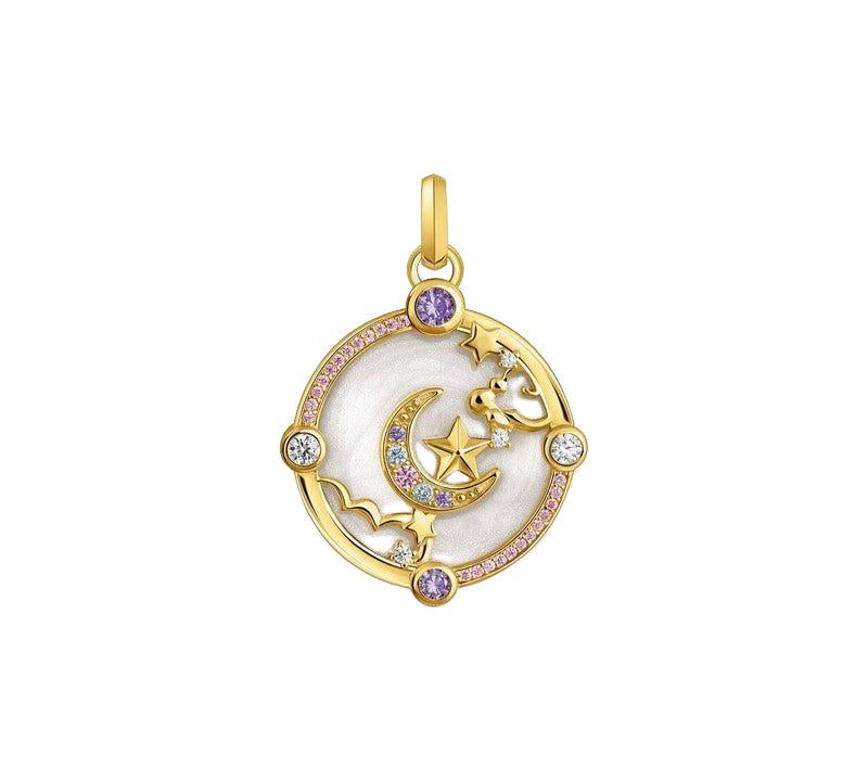 Thomas Sabo Yellow-Gold plated Pendant with Crescent Moon