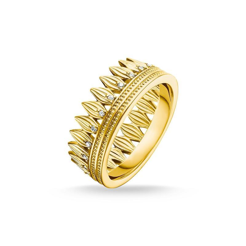 Thomas Sabo ring leaves crown gold