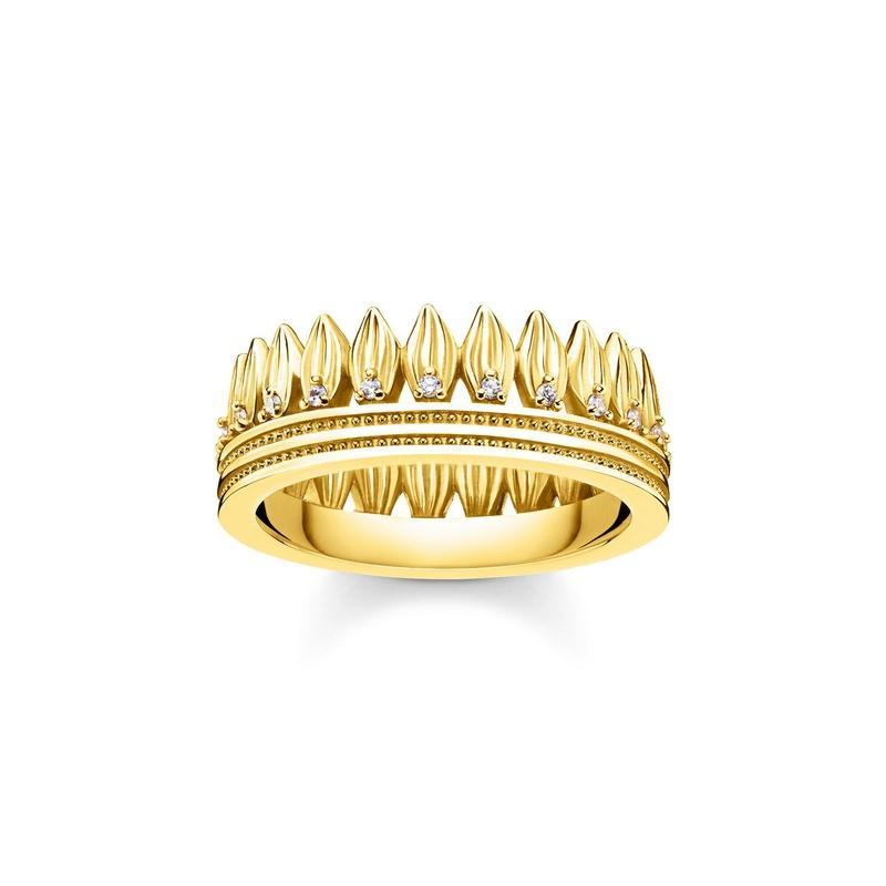 Thomas Sabo ring leaves crown gold