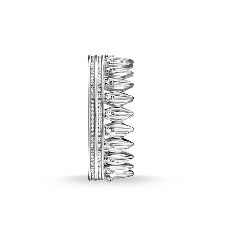 Thomas Sabo ring leaves crown silver