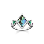 Thomas Sabo ring zig zag mother of pearl abalone