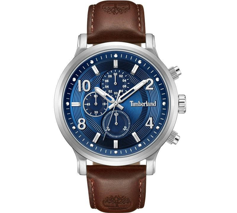 Timberland Hampton Harbour Multifunction Brown Leather Strap Watch
