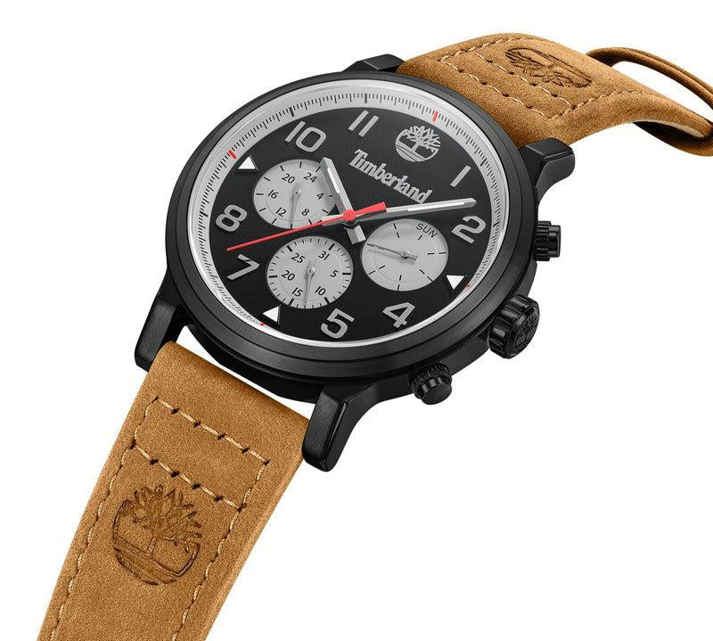 Timberland Pancher Multifunction Leather Strap Watch