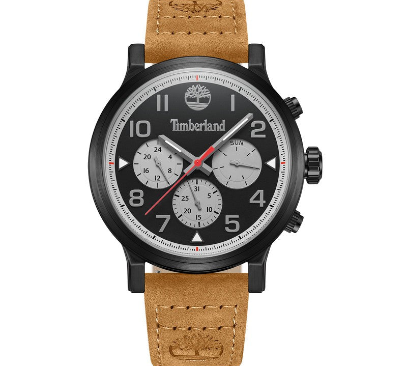 Timberland Pancher Multifunction Leather Strap Watch