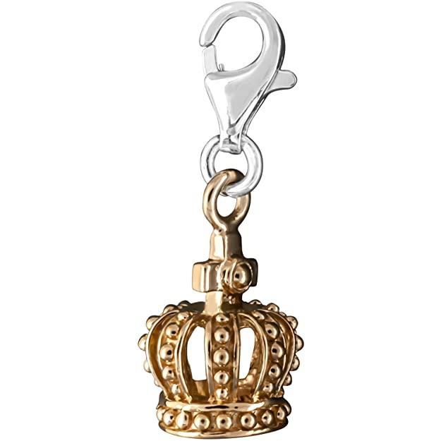 0945-413-12-Silver Gold Crown Charm-Bella-Luna