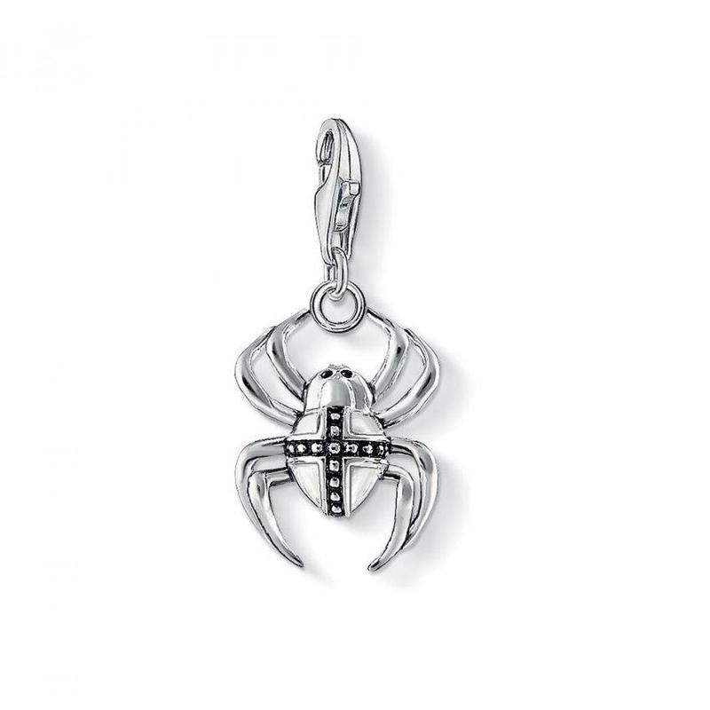 1126-643-12-Stone Set Spider Charm-Bella-Luna