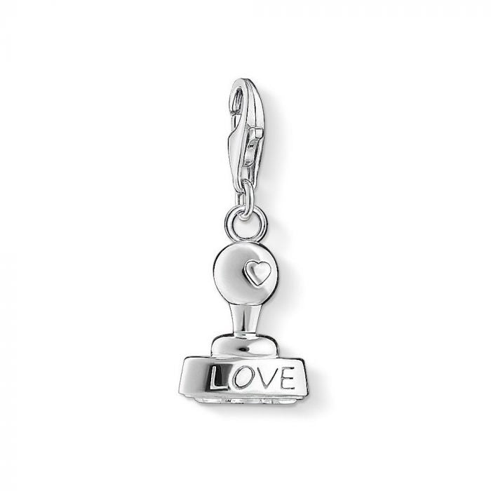 1312-001-12-Silver Love Stamp Charm-Bella-Luna