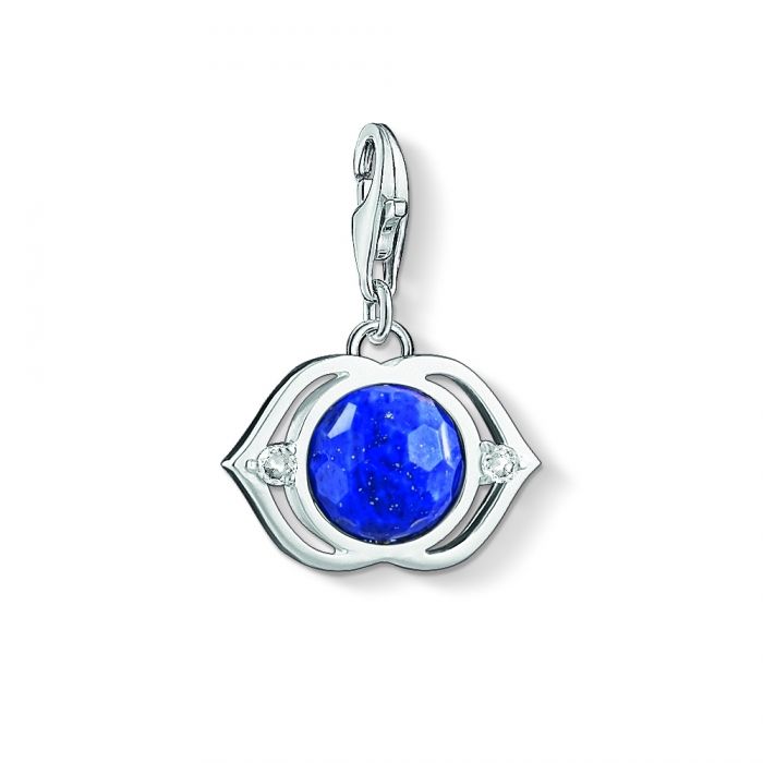 1329-086-32-Silver Blue Lotus Charm-Bella-Luna