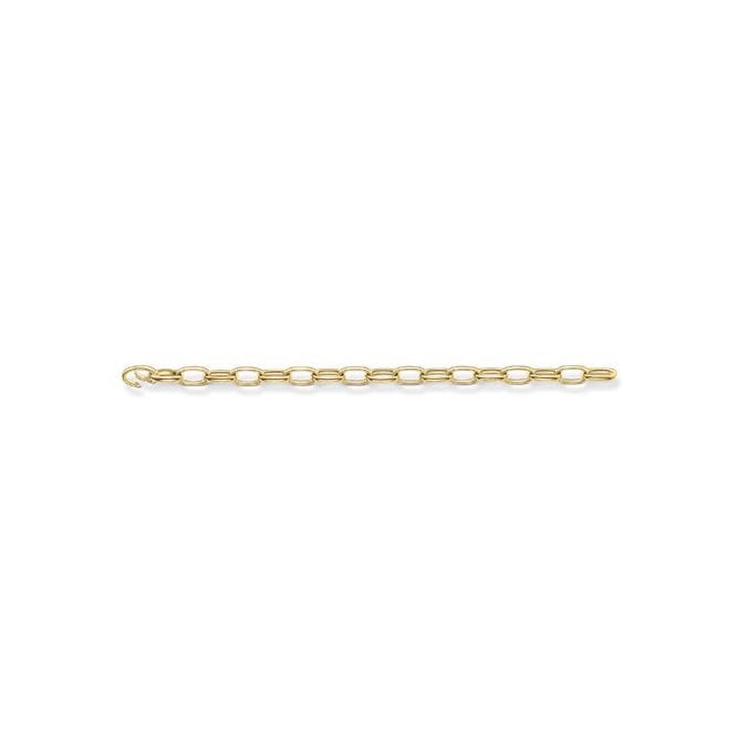 A1116-413-12-S-Single Gold Click Link Bracelet-Bella-Luna