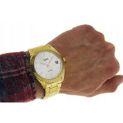 A476J001Y-Q&Q Gts Fashion Gold Strap Silver Dial Watch-Bella-Luna