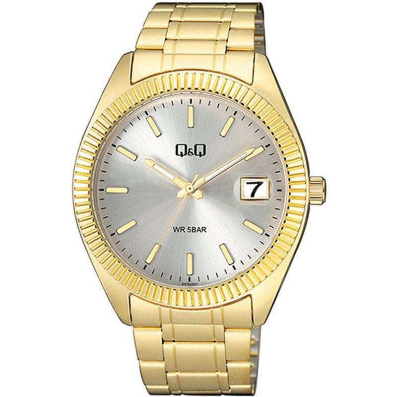 A476J001Y-Q&Q Gts Fashion Gold Strap Silver Dial Watch-Bella-Luna