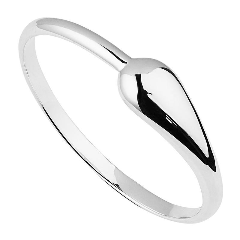 B6106-Najo Naj 'O' Tapered 14Mm Oval Bangle Teardrop Clasp-Bella-Luna