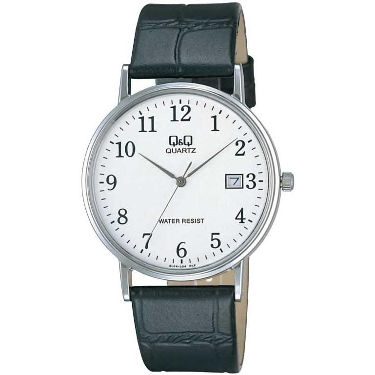 BL04J304Y-Q&Q Gts Fashion Leather Strap White Dial Watch-Bella-Luna