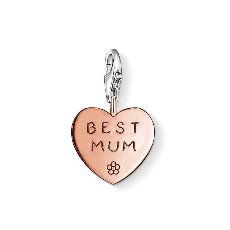 Charm Silver Rose Gold Plated Best Mum