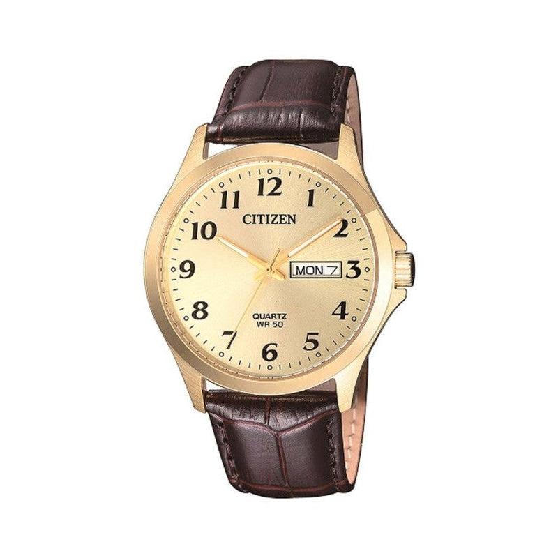 Citizen Gents Gold Day / Date Leather Watch
