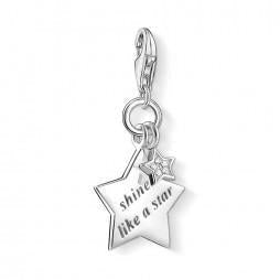 DC0031-725-14-Women's Pendant Star Pavé 925 Silver Diamond White-Bella-Luna