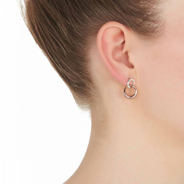 E5169-Najo Tranquila Double Circle Drop Earrings-Bella-Luna
