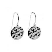 E5660-Najo Rabble 12Mm Beaten Disc Hook Earrings-Bella-Luna