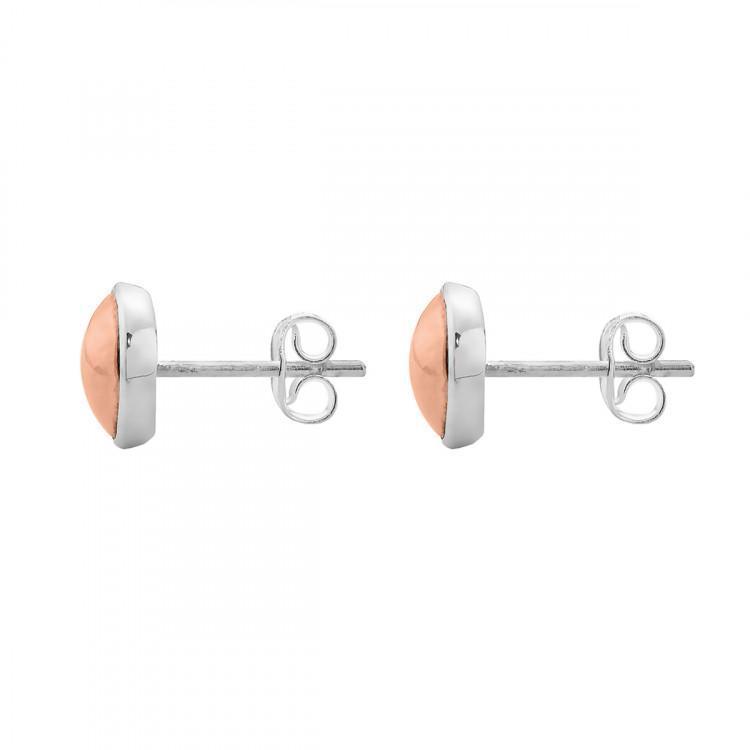E5905-Najo Rosy Glimmer Disc Stud Earrings-Bella-Luna