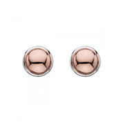 E5905-Najo Rosy Glimmer Disc Stud Earrings-Bella-Luna