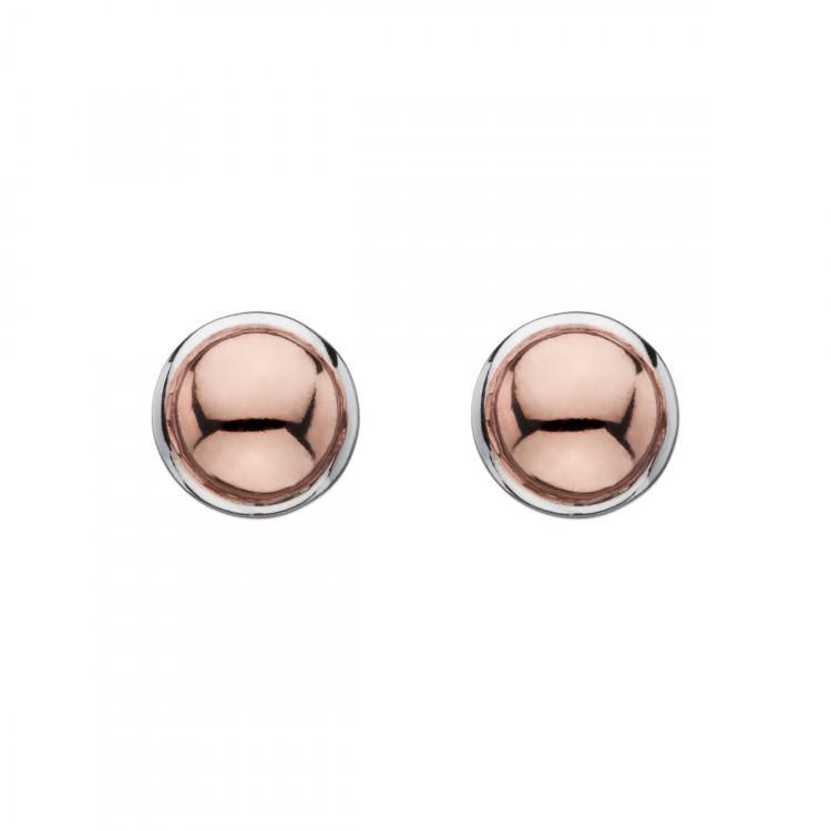 E5905-Najo Rosy Glimmer Disc Stud Earrings-Bella-Luna