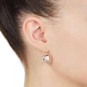 E5917-Najo Grand Silver Glow 16Mm Beaten Disc Hook Earrings-Bella-Luna