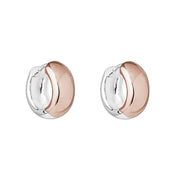 E6137-Najo Breeze 7Mm 2 Tone Huggie Earrings-Bella-Luna