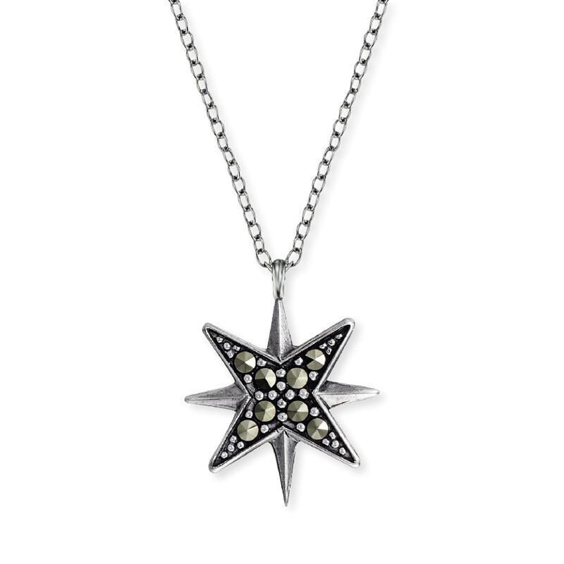 ERN-LILSTAR-MA-Engelsrufer Marcasite Star Necklace-Bella-Luna