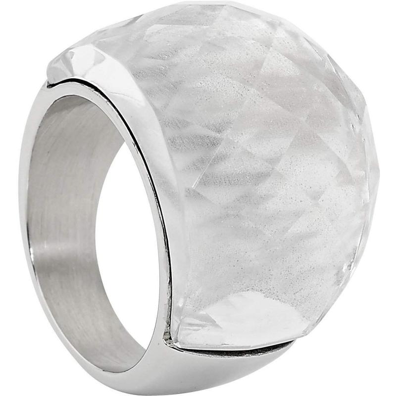 Georgini Crystal CZ Dome Steel Ring