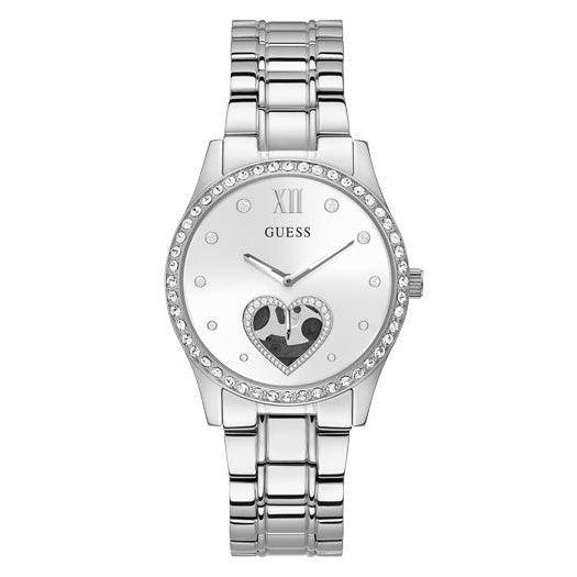 Guess Be Loved Silver Tone Analog Ladies Watch GW0380L1