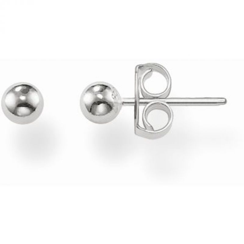 H1845-001-12-Silver Dots 4mm Round Stud Earrings-Bella-Luna