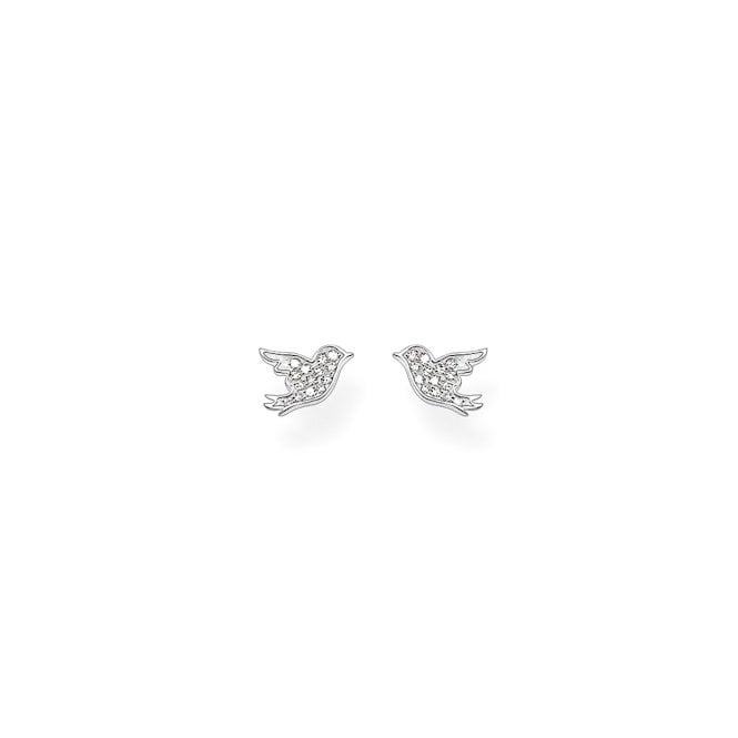 H1866-051-14-Zirconia Bird Earrings-Bella-Luna