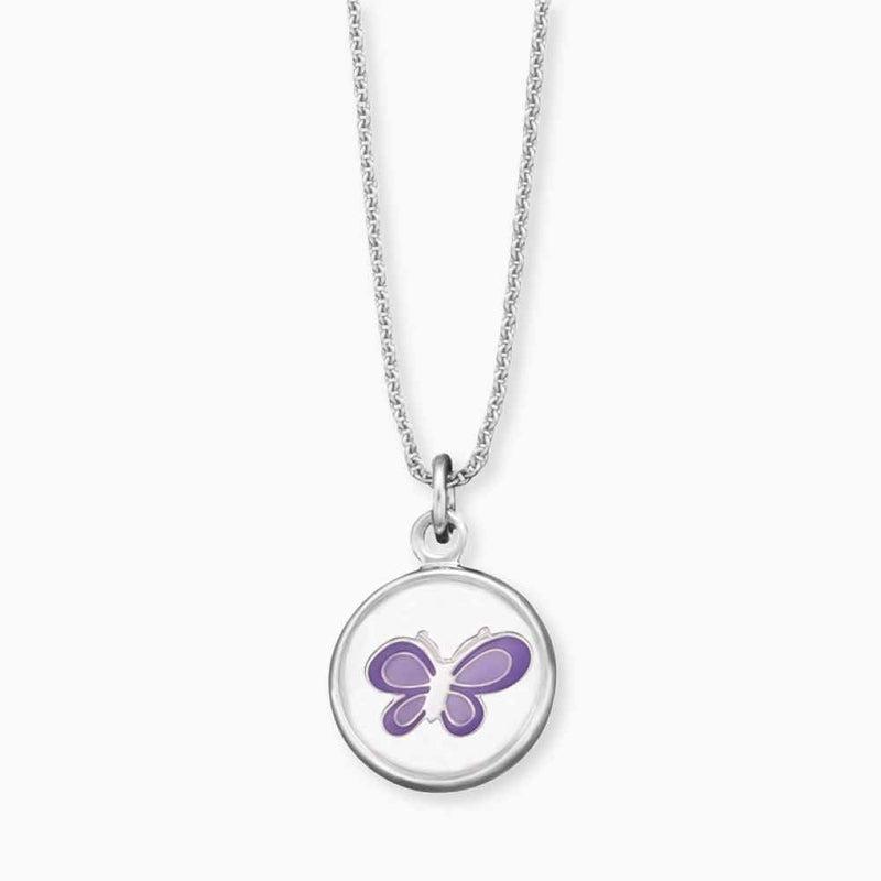 Herzengel Necklace with Glass Lens Butterfly Symbol (Nature)