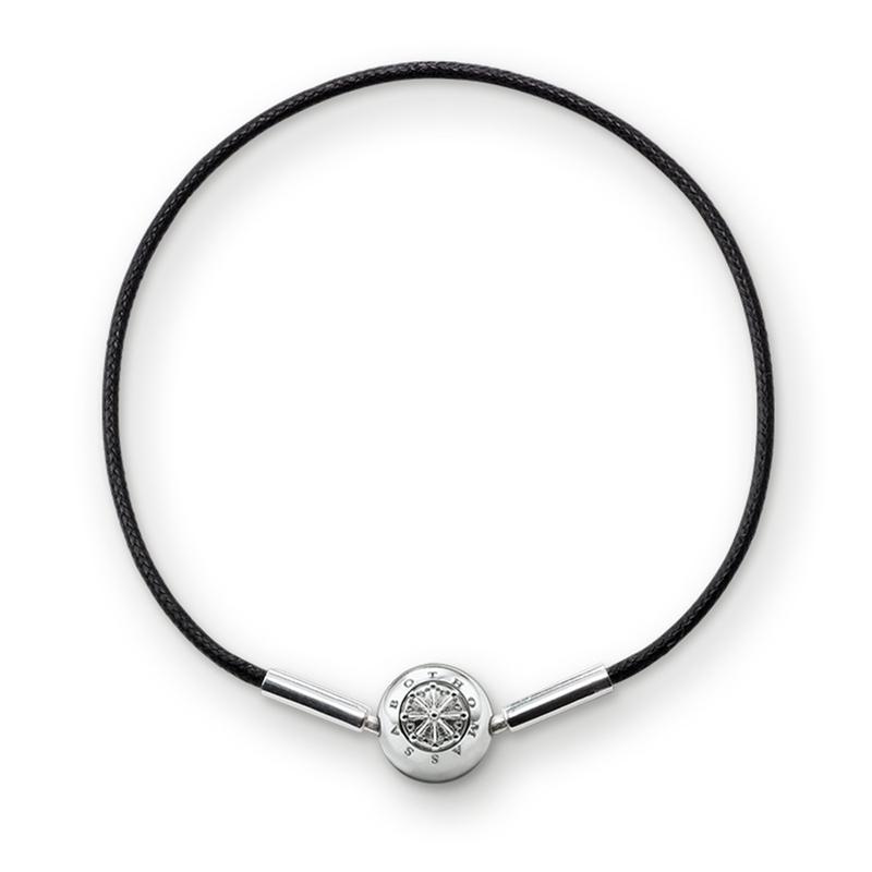 KA0003-653-11-L18-Silver Black String Bracelet-Bella-Luna