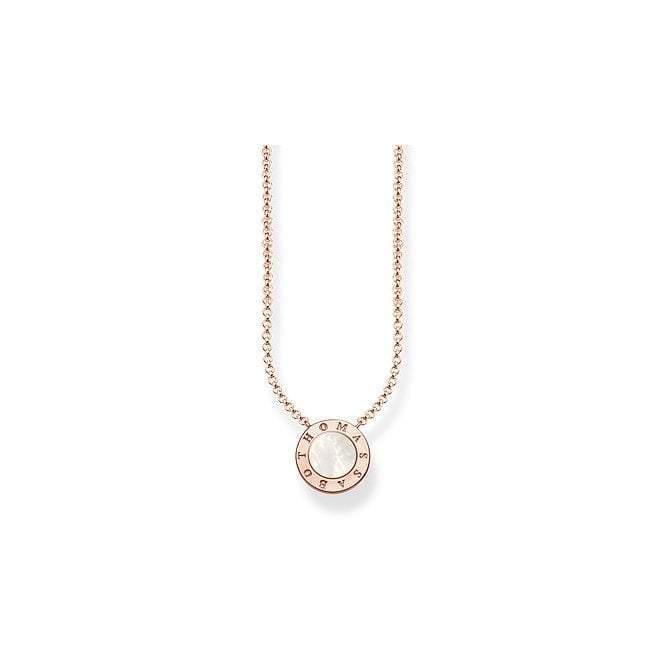 KE1492-532-14-L45v-Classic Rose Gold & Mother of Pearl Necklace-Bella-Luna