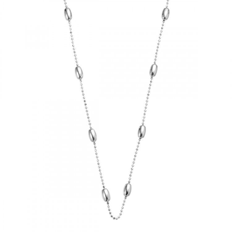 N3223-Najo Acapulaco Asp Oval Bead / Ball Long Necklace-Bella-Luna