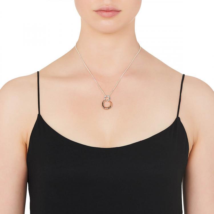 N5169-Najo Tranquila Double Circle Pend + Chain-Bella-Luna
