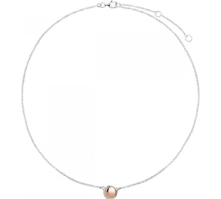 N5909-Najo Rosy Glimmer Disc Necklace-Bella-Luna