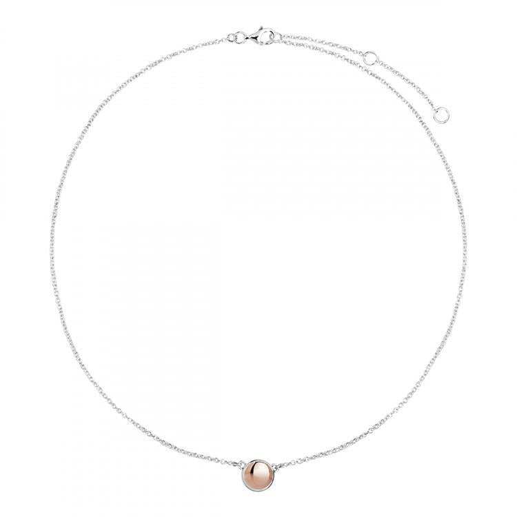 N5909-Najo Rosy Glimmer Disc Necklace-Bella-Luna