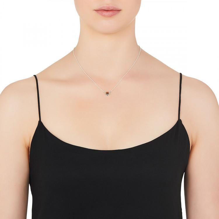 N5909-Najo Rosy Glimmer Disc Necklace-Bella-Luna